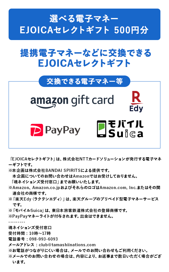 選べる電子マネー EJOICAセレクトギフト 500円分